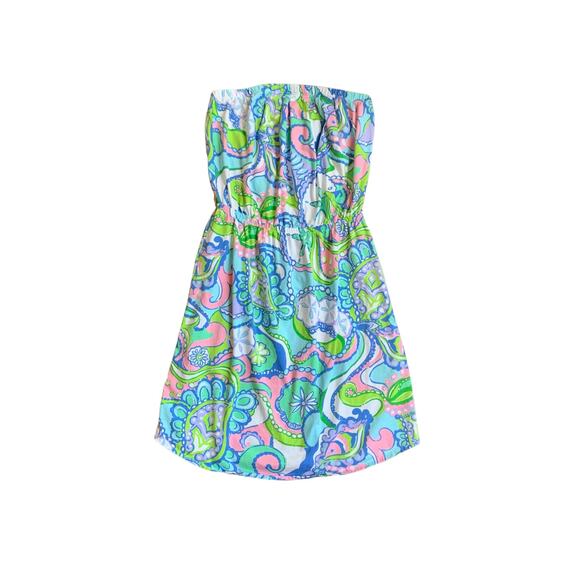 Lilly Pulitzer Windsor Multi Conch Republic Strapless Dress - Picture 1 of 10